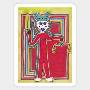 Justice - Tarot Card Drawing Sticker